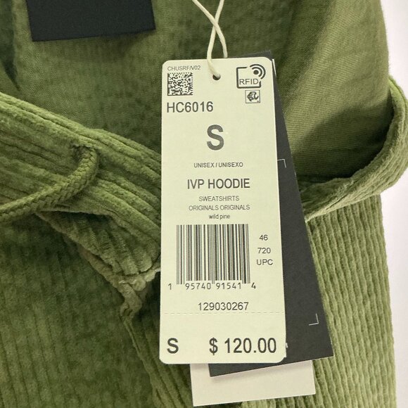 Adidas x Ivy Park Halls of Ivy Corduroy Wild Pine Hoodie NWT - Picture 6 of 7